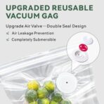 Reusable Vacuum Sealer Bags for Food 30Pcs (S/M/L), BPA-Free Sous Vide Bags for Microwave Heating, Cooking and Freezer Storage, Compatible with Most Handheld Sealers and Vacuum Sealer Machines - Image 4