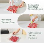 Reusable Vacuum Sealer Bags for Food 30Pcs (S/M/L), BPA-Free Sous Vide Bags for Microwave Heating, Cooking and Freezer Storage, Compatible with Most Handheld Sealers and Vacuum Sealer Machines - Image 6