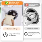 4-Piece Medium Durable Organic Cotton Mesh Laundry Bags with Sturdy Zippers and Breathable Mesh are Delicate Laundry Bags for Underwear, Clothes, Pants and Socks - Image 3