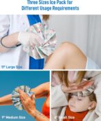 Ice Pack Bags for Injuries Reusable 3 Packs, Ice Bag Cold Pack Water Bag Hot Bag for Pain Relief, Leak-Proof Elastic Ice Bag, Size 6 9 11“ - Image 5