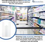 ASSUREPAK Easy Open - White Unprinted HDPE T-Shirt Bags 13"x10"x23" with handles – 500 Bags – 14 Microns - 1/5 BBL – Perfect for Supermarkets, Grocery Shopping and Store Purchases - Image 6