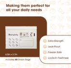 Moonybaby Compostable Snack Size Food Storage Bags (60 Count), Organic Food Storage Container with Food-Safe Zip Seal, Freezer and Leak Proof - Image 3