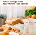 Moonybaby Compostable Snack Size Food Storage Bags (60 Count), Organic Food Storage Container with Food-Safe Zip Seal, Freezer and Leak Proof - Image 7