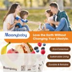 Moonybaby Compostable Snack Size Food Storage Bags (60 Count), Organic Food Storage Container with Food-Safe Zip Seal, Freezer and Leak Proof - Image 8