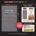 Bonison 100 Pcs Cellophane Treat Bags - 6x10 Inch Clear Cookie Flat Bags Plastic Candy Goodie Bag With Twist Ties, No Gusset for Cookies, Candy, Snacks, Party Favors - Image 3