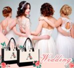 Initial Canvas Tote Bag, Personalized Birthday Gifts for Women Mom Friends Teachers, Monogrammed Tote Bags Suitable for Mother's Day Wedding Beach (Letter A) - Image 8