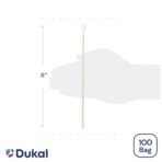 Dukal 9006 Cotton Tipped Applicator, Non-Sterile, 6" (10 Bags of 100) (Pack of 1000) - Image 3