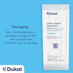 Dukal 9006 Cotton Tipped Applicator, Non-Sterile, 6" (10 Bags of 100) (Pack of 1000) - Image 5