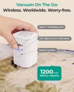 BAGSMART Vacuum Storage Bags for Travel with Rechargeable Air Pump, Portable Space Saver Bags for Travel & Home, Vacuum Compression Seal Bag for Clothing, Blanket, 18 Pack Multicolor - Image 3