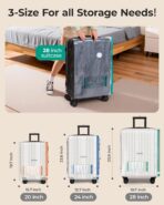 BAGSMART Vacuum Storage Bags for Travel with Rechargeable Air Pump, Portable Space Saver Bags for Travel & Home, Vacuum Compression Seal Bag for Clothing, Blanket, 18 Pack Multicolor - Image 4