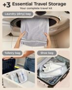 BAGSMART Vacuum Storage Bags for Travel with Rechargeable Air Pump, Portable Space Saver Bags for Travel & Home, Vacuum Compression Seal Bag for Clothing, Blanket, 18 Pack Multicolor - Image 5