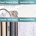 Clear Garment Bag for Hanging Clothes 10” Gusseted, 50” Suit Bags for Open Closet Storage Plastic Clothes Cover for Coat, Dress, Shirts, Fur, Jacket, Wardrobe Protectors, 4 Pack - Image 8