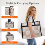 Lifewit 6 Pack Clear Blanket Storage Bags, Foldable Plastic Clothes Organizer with Zipper, Closet Organization Containers and Moving Bag for Comforter, Bedding, Duvet, 40L - Image 4