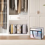 Lifewit 6 Pack Clear Blanket Storage Bags, Foldable Plastic Clothes Organizer with Zipper, Closet Organization Containers and Moving Bag for Comforter, Bedding, Duvet, 40L - Image 6