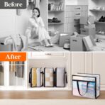 Lifewit 6 Pack Clear Blanket Storage Bags, Foldable Plastic Clothes Organizer with Zipper, Closet Organization Containers and Moving Bag for Comforter, Bedding, Duvet, 40L - Image 9