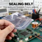 Ellbest 100pcs Antistatic Bags, Resealable Ziplock ESD Shielding Bags 3.15x5.12 inch Anti Static for HDD SDD Electronic Device - Image 4