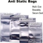 Ellbest 100pcs Antistatic Bags, Resealable Ziplock ESD Shielding Bags 3.15x5.12 inch Anti Static for HDD SDD Electronic Device - Image 5