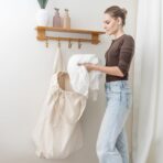 Canvas Laundry Bags - Extra Large, Heavy Duty, 100% Cotton Laundry Bag with Straps, Handles, and Drawstring - College Dorm Laundry Bag in XL Size - Washable, Foldable Laundry Basket Liner (2 Pack) - Image 6