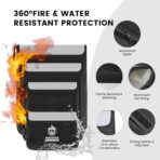 4 Pack Fireproof Document Bags, Waterproof Document Pouch Holder with Zipper, Fire Proof Money Bag for Cash, Fireproof Envelope Fire Safe Bag, Fire Resistant Storage for Legal/A4 Size (Black) - Image 6