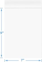 20 PCS 7" x 9" Thick 4 Mil Clear Zip Poly Bags Plastic Reclosable Zip Seal Lock Bags Heavy-Duty Photo Cards Snacks Seeds Zipper Bag - Image 3