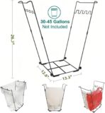 Garden Trash Bag Holder - Outdoor Leaf Bag Support Stand Multi-Use Metal Garbage Bag Holder Frame Holds 30-45 Gallons Bag for Leaves, Camping, Yard Weeding, Lawn Party - Image 5