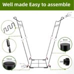 Garden Trash Bag Holder - Outdoor Leaf Bag Support Stand Multi-Use Metal Garbage Bag Holder Frame Holds 30-45 Gallons Bag for Leaves, Camping, Yard Weeding, Lawn Party - Image 6