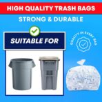 45 Gallon Trash Bags Heavy Duty, (Huge 100 Bags w/Ties) Clear Recycling Extra Large Trash Bag Liners. 40 Gallon, 42 Gallon, 44 Gallon, 45 Gallon, 31 Gallon, 32 Gallon, 39 Gallon Clear Trash Can Liners - Image 3