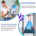 Small Trash Bags 4-6 Gallon,Extra Thick & Strong 4 Gallon Garbage Bags Drawstring 5 Gallon Trash Bags Small Garbage Bags Unscented Waste Basket Liners for Kitchen,Bathroom,Office(80 Counts) - Image 6