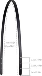 ALLZEDREAM Microfiber Leather Purse Strap Replacement Tote Bag Handbag Shoulder Handles 2 Pcs, Black, 1.2cm - Image 7