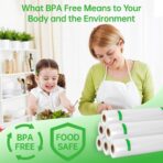 L'ELEF MISTICO Vacuum Sealer Bags for Food, 11''X20' (3 Rolls) BPA Free Food Saver Bags for Sealer, Customized Size Vacuum Storage Bags for Sous Vide or Meal Prep - Image 3