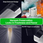 L'ELEF MISTICO Vacuum Sealer Bags for Food, 11''X20' (3 Rolls) BPA Free Food Saver Bags for Sealer, Customized Size Vacuum Storage Bags for Sous Vide or Meal Prep - Image 6