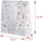 50 Pack Paper Bread Bags with Front Window, 13.8 x 9.5 x 4.3 Inch Large Paper Bread Bags for Homemade Bread Gift Giving with Stickers - Image 3