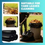 30-35 Gallon Trash Bags 100 Count, 21 Micron HDPE, Durable & Tear-Resistant Trash Can Liners, Suitable for 30-35 Gallon Trash Can, Garbage Bags for Packing Leaves, Kitchen Waste & Household Waste - Image 7
