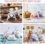 Shappy 120 Pcs Iridescent Cellophane Bags Small Holographic Treat Bag with Twist Ties Easter Day Iridescent Gift Wrap for Wedding Birthday Baby Shower Party Favors(5 x 7 Inch) - Image 7