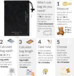 PALTERWEAR Drawstring Bag with Toggle - Nylon Cinch and Ditty Pouch - Six Pack (Black, 5 x 7 Inch, Set of 6) - Image 4