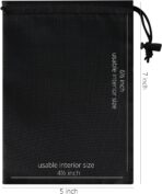 PALTERWEAR Drawstring Bag with Toggle - Nylon Cinch and Ditty Pouch - Six Pack (Black, 5 x 7 Inch, Set of 6) - Image 8