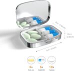 Pill Box-2 Compartment Small Pill Case Portable for Pocket & Purse Single Pill Carrier Pill Container to Hold Vitamins Medication Fish Oil and Supplements BPA-Free(Hummingbird) - Image 4