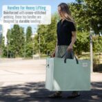 VENO 4 Pack Heavy Duty Moving Bags, Storage Bags, Packing Supplies, Top Zipper, Storage Totes for Camping, Clothes, Bedding, Comforters, Pillows (27 Gallon Light Green, 4 Pack) - Image 5