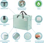VENO 4 Pack Heavy Duty Moving Bags, Storage Bags, Packing Supplies, Top Zipper, Storage Totes for Camping, Clothes, Bedding, Comforters, Pillows (27 Gallon Light Green, 4 Pack) - Image 8