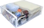 Clear Vinyl Zippered Blanket Storage Bags 15x18x5 Inch set of 5 - Image 3
