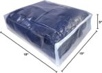 Clear Vinyl Zippered Blanket Storage Bags 15x18x5 Inch set of 5 - Image 4