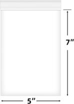 160pcs 5 X 7 Clear Reclosable Zip Plastic Poly Bags with Resealable Lock Seal Zipper-2 Mil - Image 3