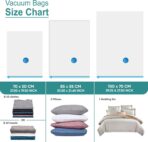 6 Pack Vacuum Storage Bags with Hand Pump, 80% Space Saver Vacuum Seal Storage Bags for Clothing, Travel Lugggage, Blankets, Comforters - Image 5