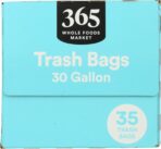365 by Whole Foods Market, Flextra Strength Drawstring Trash Bags, 30 Gallon, 35 Count - Image 6