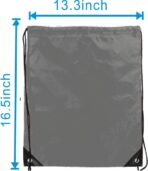 Drawstring Backpack Bulk 20 Pcs Draw String Backpack Bags DIY Gym Sports Traveling Yoga Cinch Bag Sackpack Drawstring (grey) - Image 3