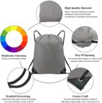 Drawstring Backpack Bulk 20 Pcs Draw String Backpack Bags DIY Gym Sports Traveling Yoga Cinch Bag Sackpack Drawstring (grey) - Image 4