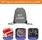 Drawstring Backpack Bulk 20 Pcs Draw String Backpack Bags DIY Gym Sports Traveling Yoga Cinch Bag Sackpack Drawstring (grey) - Image 7