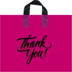 Infinite Pack Large Thank You Merchandise Bags w/Loop Handle, Glossy Boutique Bag, 3" Bottom Gusset & 3 Mil Thick - Image 2