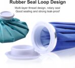 Ice Bag, Ice Packs for Injuries Reusable 9", Hot Water Bag for Pain Relief, Hot & Cold Therapy, Headaches, Blue Ice Pack Dark Blue Ice Bags 2 Pack - Image 3