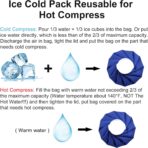 Ice Bag, Ice Packs for Injuries Reusable 9", Hot Water Bag for Pain Relief, Hot & Cold Therapy, Headaches, Blue Ice Pack Dark Blue Ice Bags 2 Pack - Image 7